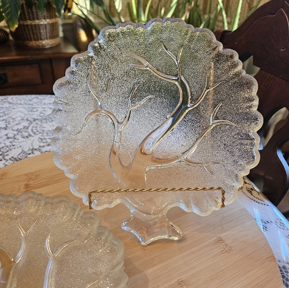 Vintage 1950s Hazel Atlas "Tree of Life" Luncheon plate set of 4. - Picture 2 of 3